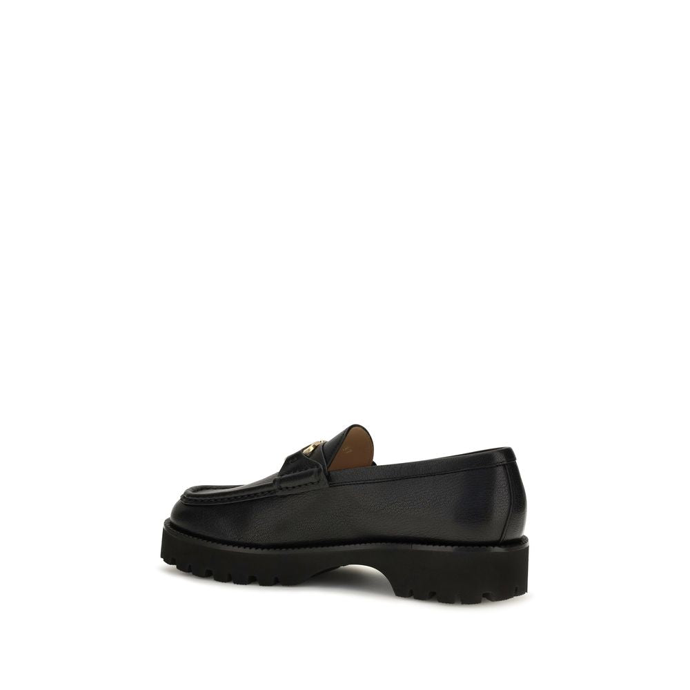 Valentino Garavani Loafers Platform Negri din Piele