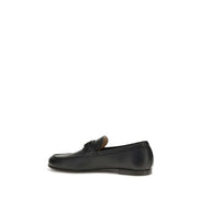 Valentino Garavani Loafers Slip-On Negri din Piele de Căprioară