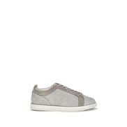 Brunello Cucinelli Pantofi Sport Gri din Piele Întoarsă