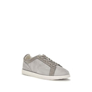 Brunello Cucinelli Pantofi Sport Gri din Piele Întoarsă