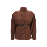 Brunello Cucinelli Cardigan Maro din Lână