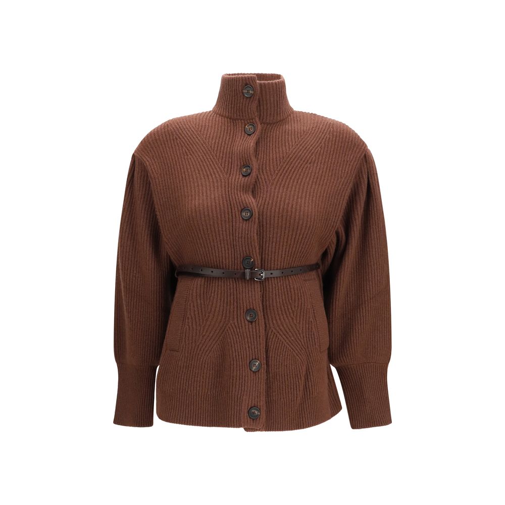 Brunello Cucinelli Cardigan Maro din Lână