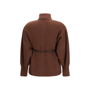 Brunello Cucinelli Cardigan Maro din Lână