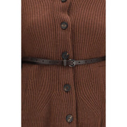 Brunello Cucinelli Cardigan Maro din Lână