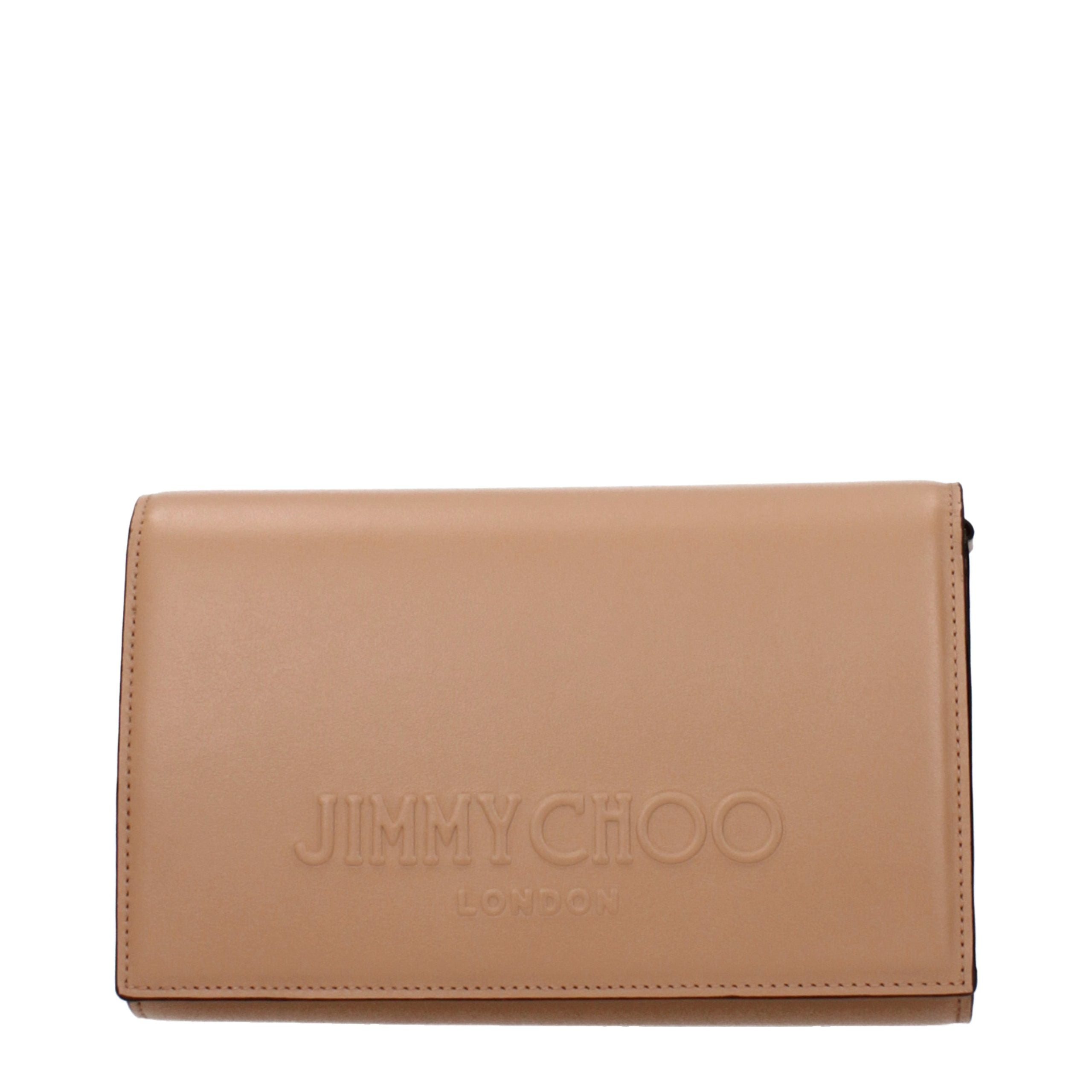 Jimmy Choo Poșetă Clutch Maro din Piele
