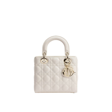 Dior Geantă Albă din Piele de Miel
