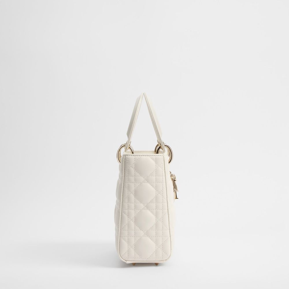 Dior Geantă Albă din Piele de Miel