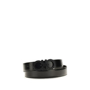Ferragamo Black Calf Leather Regular Belt