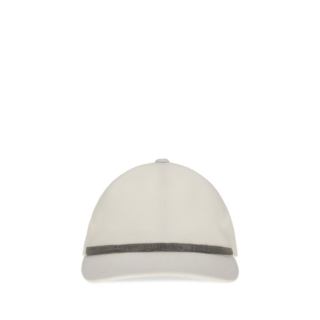 Brunello Cucinelli Șapcă Albă din Bumbac