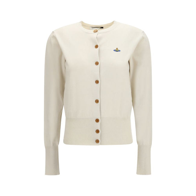Vivienne Westwood Cardigan Alb din Bumbac