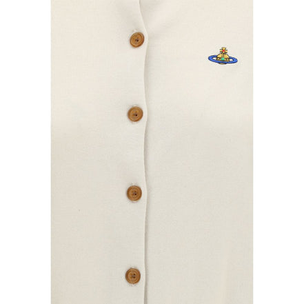 Vivienne Westwood Cardigan Alb din Bumbac