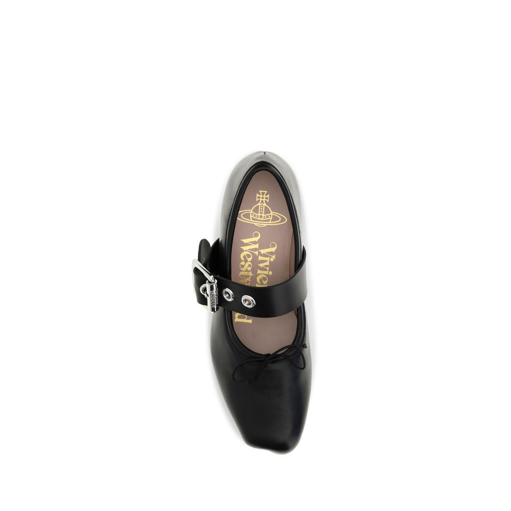 Vivienne Westwood Balerini Negri din Piele