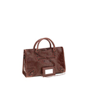 Balenciaga Geantă Bordo din Piele de Miel