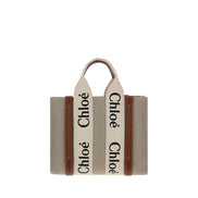 Chloé Brown Linen Handbag
