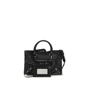 Balenciaga Geantă de Umăr Neagră din Piele de Miel