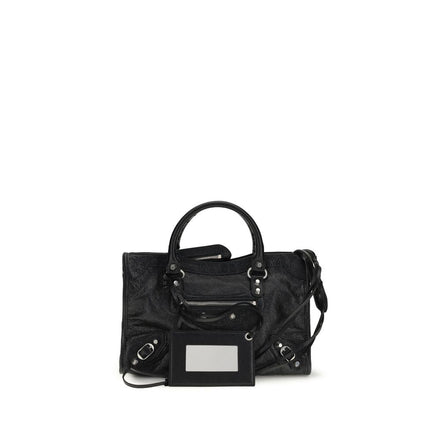 Balenciaga Geantă de Umăr Neagră din Piele de Miel