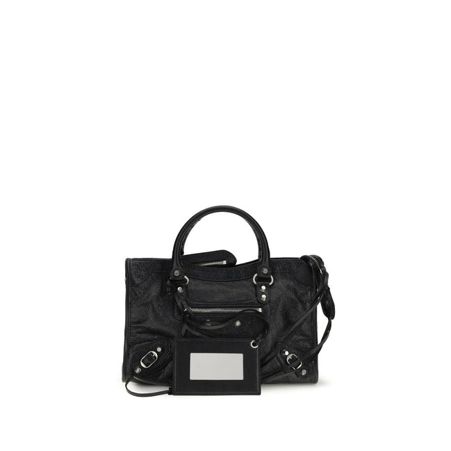 Balenciaga Geantă de Umăr Neagră din Piele de Miel
