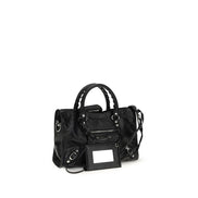 Balenciaga Geantă de Umăr Neagră din Piele de Miel