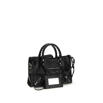 Balenciaga Geantă de Umăr Neagră din Piele de Miel