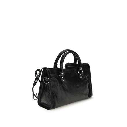 Balenciaga Geantă de Umăr Neagră din Piele de Miel