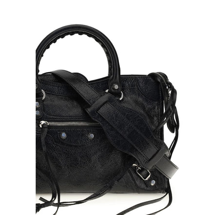 Balenciaga Geantă de Umăr Neagră din Piele de Miel