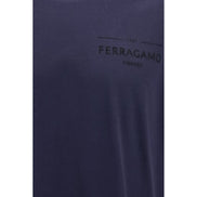 Ferragamo Blue Cotton T-Shirt