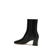 Valentino Garavani Black Calf Leather Bos Taurus Ankle Boots
