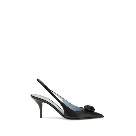 Valentino Garavani Black Calf Leather Bos Taurus High Heel Pumps
