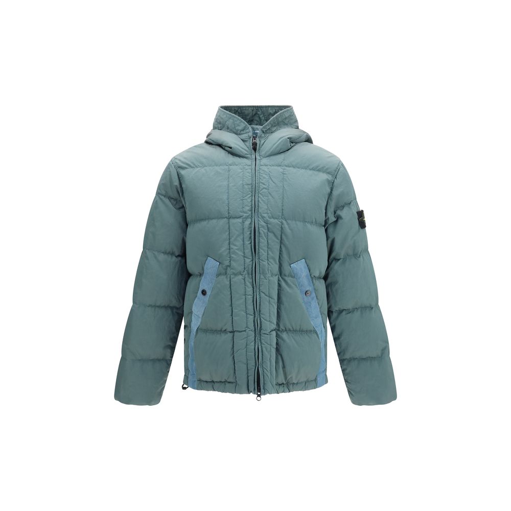 Stone Island Jachetă Lungă Bicoloră din Poliamidă