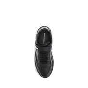 Dsquared² Black Calf Leather Bos Taurus Athletic Sneakers