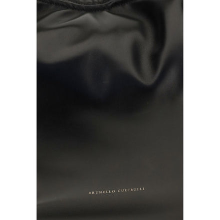 Brunello Cucinelli Geantă de Umăr Neagră din Piele