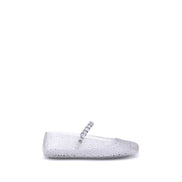 Jimmy Choo White Polyurethane Ballet Flats