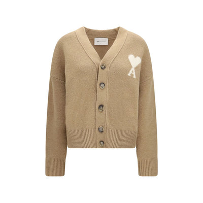 Ami Paris Beige Alpaca Cardigan