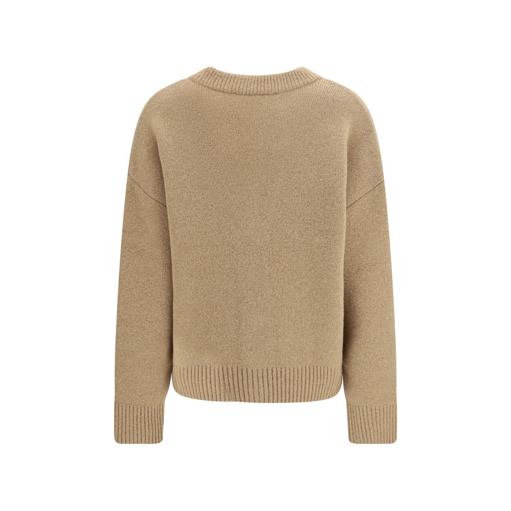 Ami Paris Beige Alpaca Cardigan