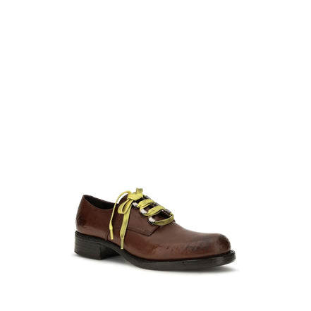 Prada Brown Leather Slip-On Loafers