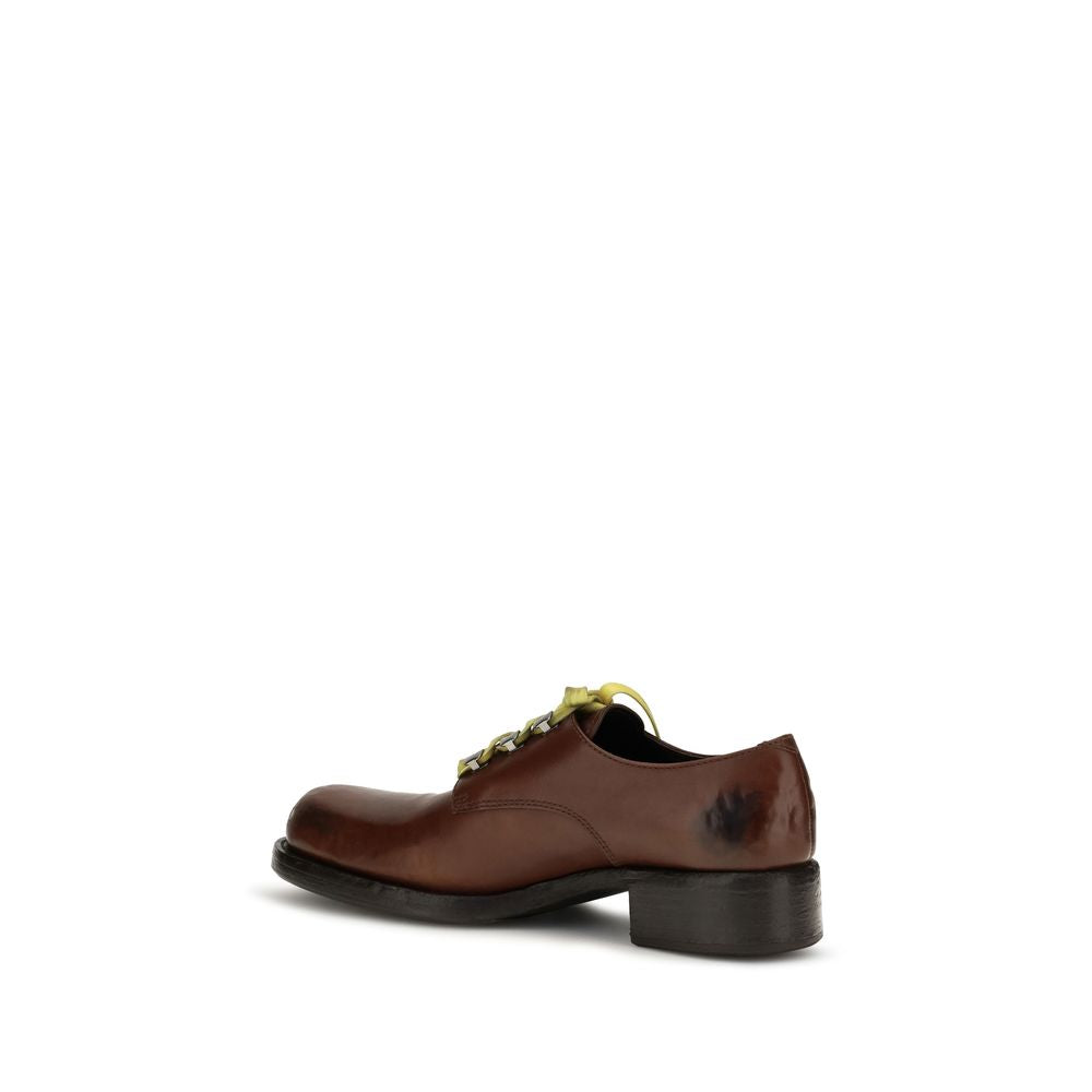 Prada Brown Leather Slip-On Loafers