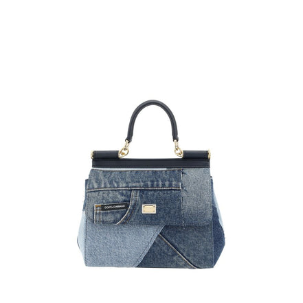 Dolce & Gabbana Blue Cotton Handbag