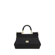 Dolce & Gabbana Black Calf Leather Bos Taurus Handbag