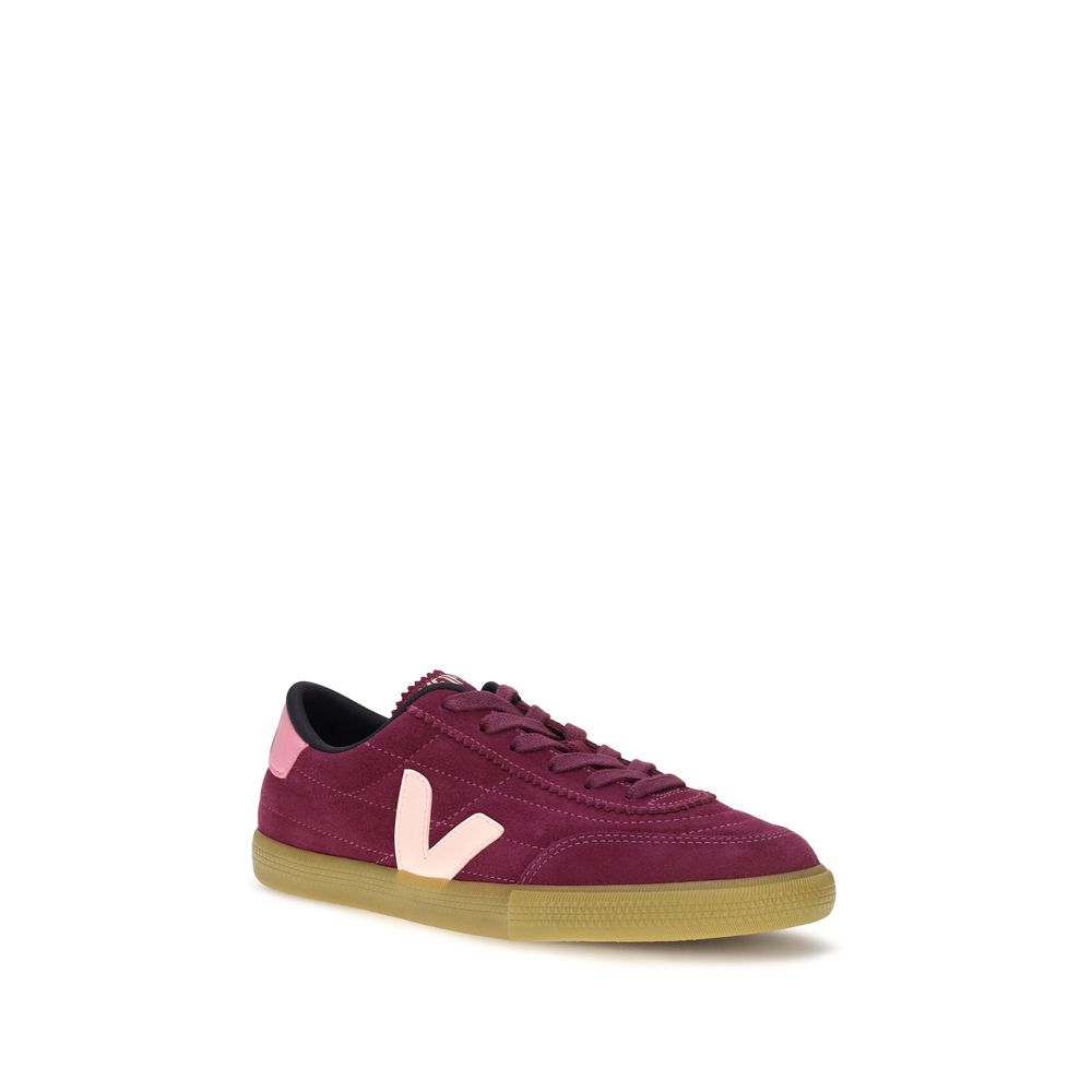 Veja Purple Calf Leather Low Top Sneakers