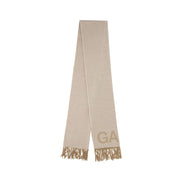 Ganni Beige Wool Scarf
