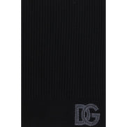 Dolce & Gabbana Black Wool Scarf