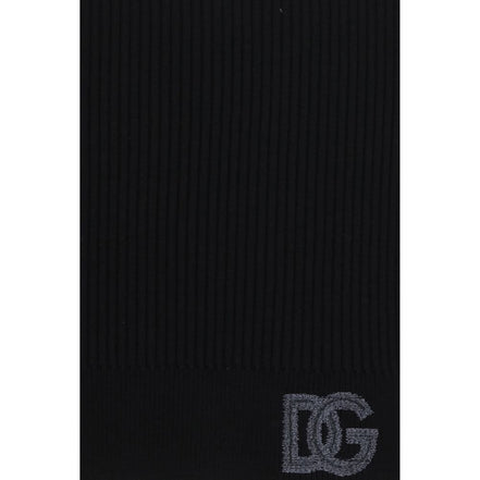 Dolce & Gabbana Black Wool Scarf