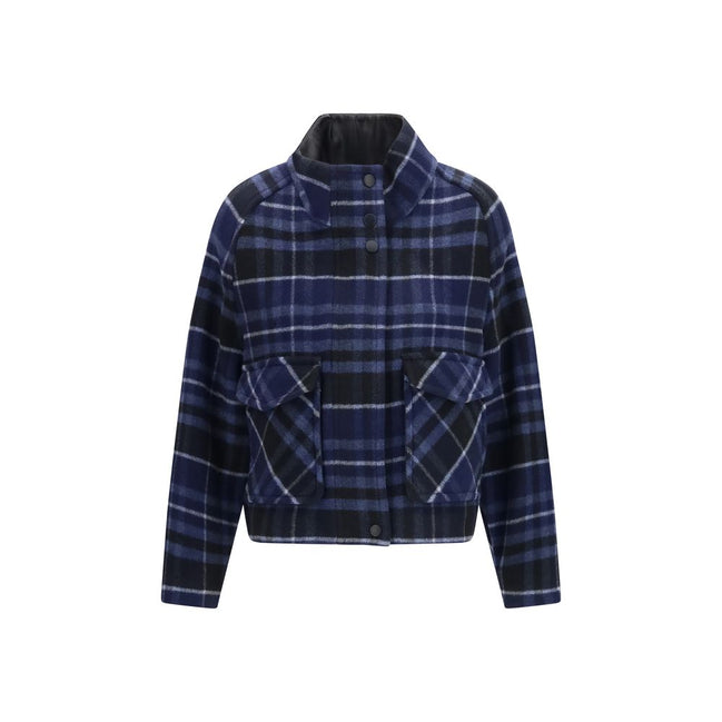 PINKO Blue Wool Shell Jacket