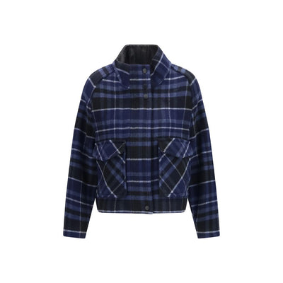 PINKO Blue Wool Shell Jacket