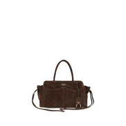 Prada Brown Suede Leather Shoulder Bag