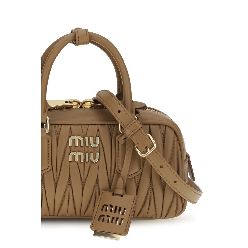 Miu Miu Beige Calf Leather Handbag