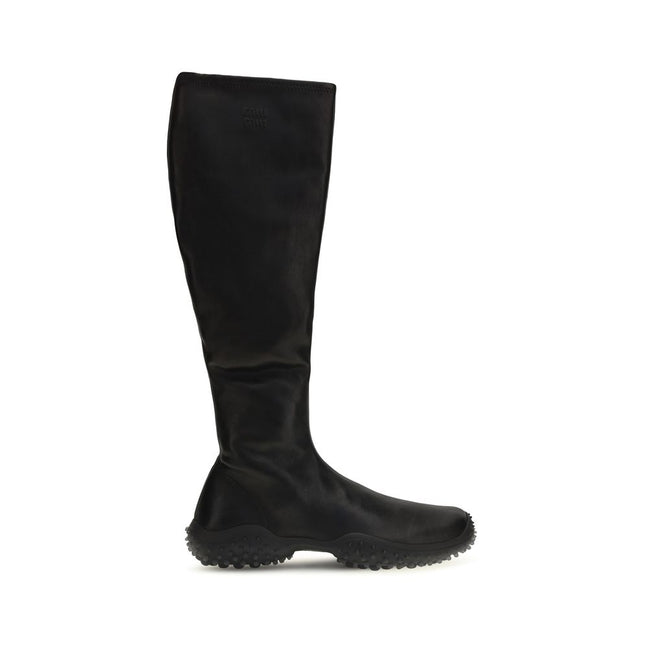 Miu Miu Ghete Negre din Piele de Miel