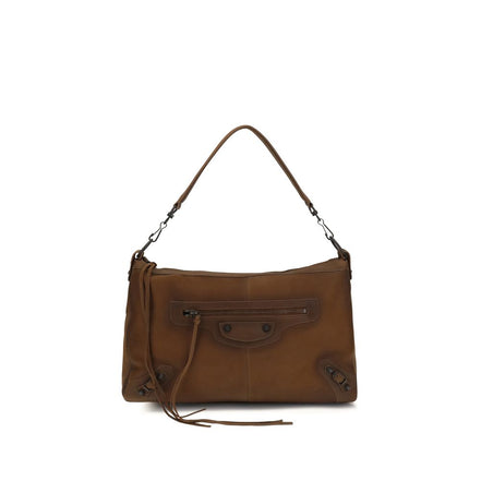 Balenciaga Brown Lambskin Shoulder Bag