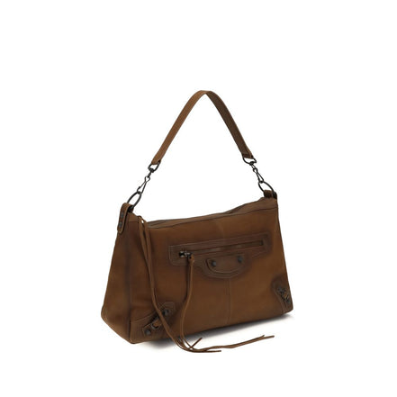 Balenciaga Brown Lambskin Shoulder Bag