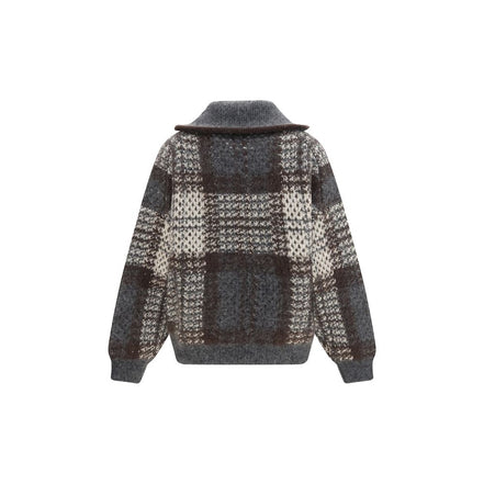 Brunello Cucinelli Cardigan Gri din Mohair